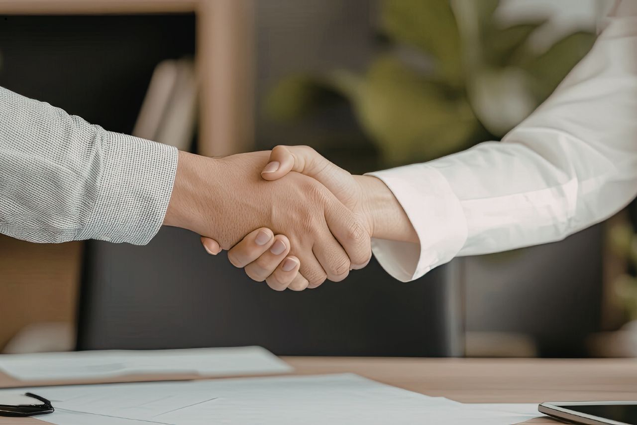 Business handshake